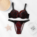 2025 New V Women's Sexy S Lingerie Set Heart Pattern Trim Stretchy Breathable underwear Set Lace Bralette Bra and Panty Set
