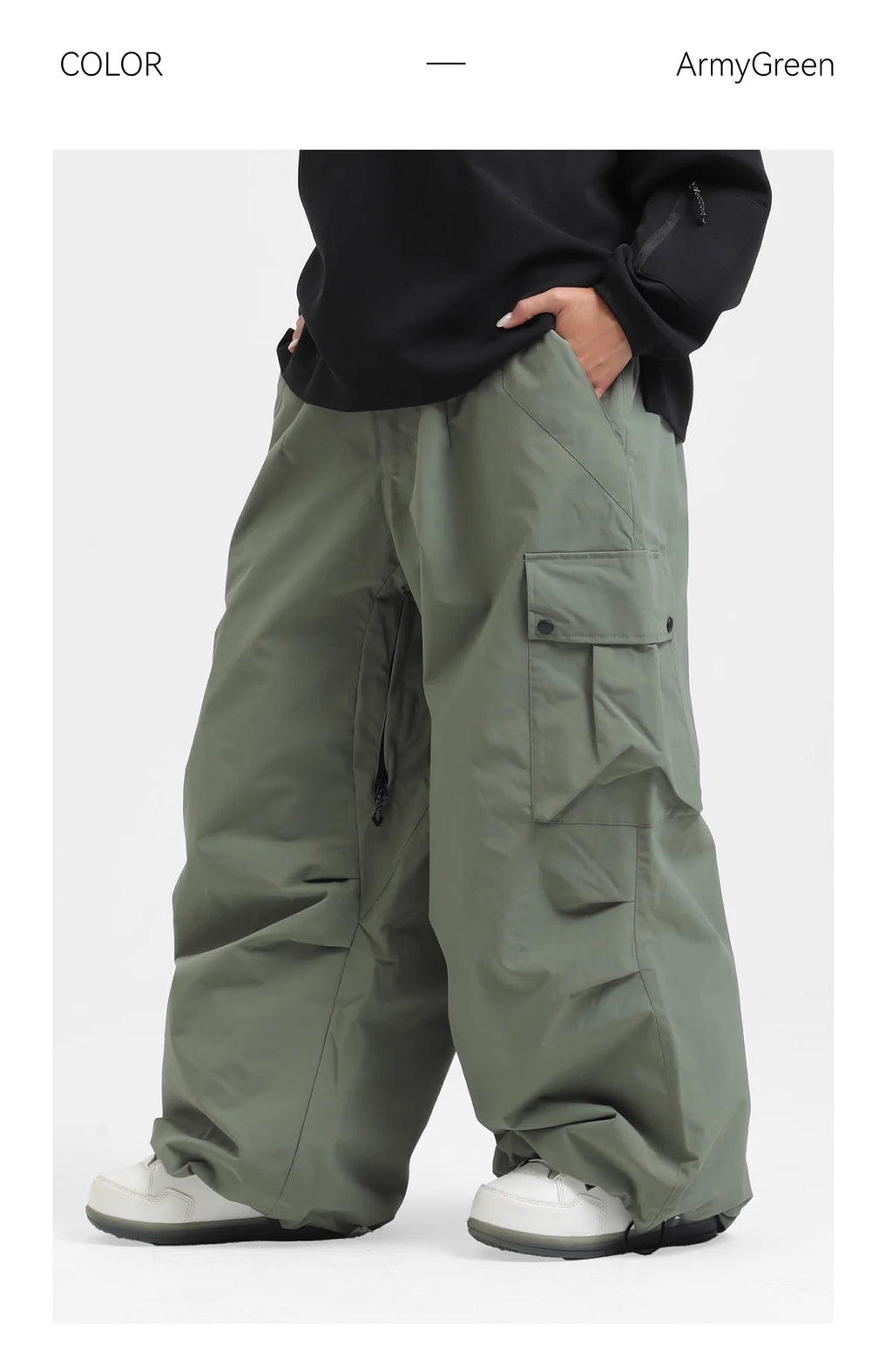 2025 GSOU SNOW New Winter Outdoor Loose Waist Ski Pants For Women  Men Waterproof And Warm  Professional Snowboard Ski Pants