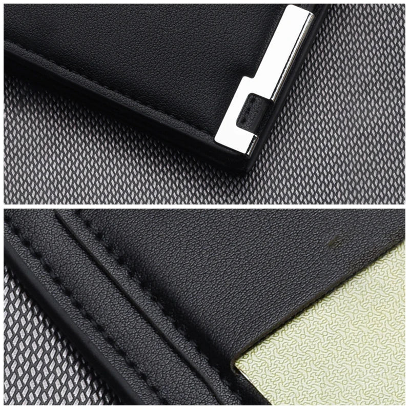 1pcs Car Logo Wallet Men Leather Driver Licence Holder Key Card Bag For Mustang Ford Fiesta Kuga Edge Mondeo ST Fusion Explorer