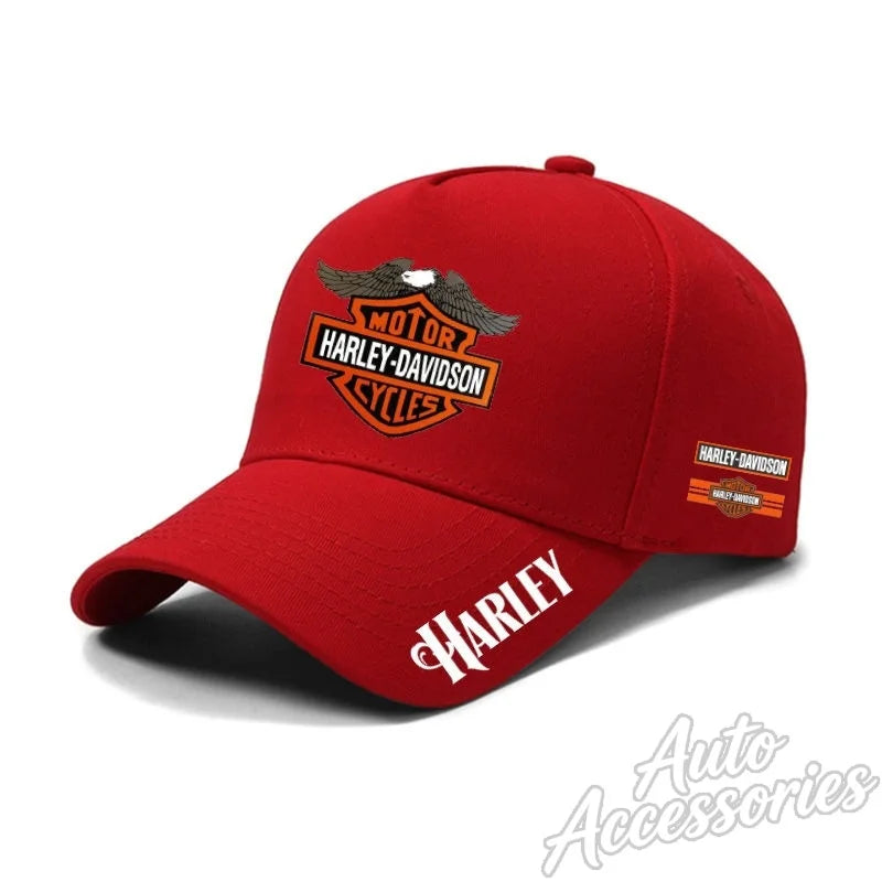 For Harley Davidson PA1250 Fashion Motorcycle Print Baseball Hat Summer Outdoor Sport Casual Hat Adjustable Racing Sunscreen Hat