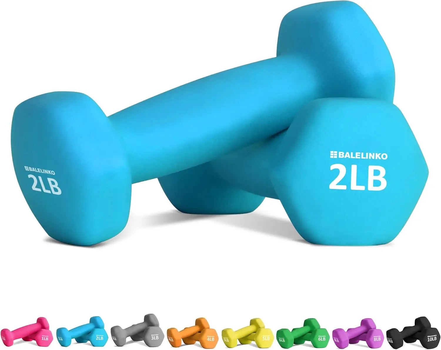 2 LB Dumbbell Pair Home Gym Workouts Strength Training Weight Loss Pilates Weights Yoga Sets Weights for Women, Men, Seniors