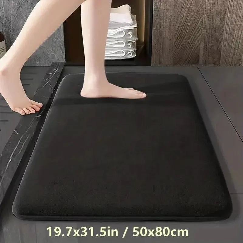 Absorbent Quick Drying Floor Mat Non Slip Bath Mat Anti Slip Coral Velvet Bathroom Floor Mat Door Mat Home Decoration Door Mat