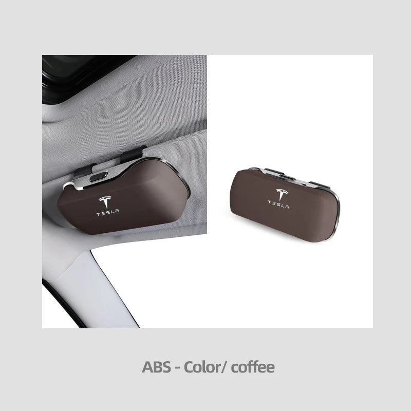 Exclusive for Tesla model 3 model Y model S model X Cybertruck Sunglasses Holder Sun Visor Clip On ABS Eyeglass Case