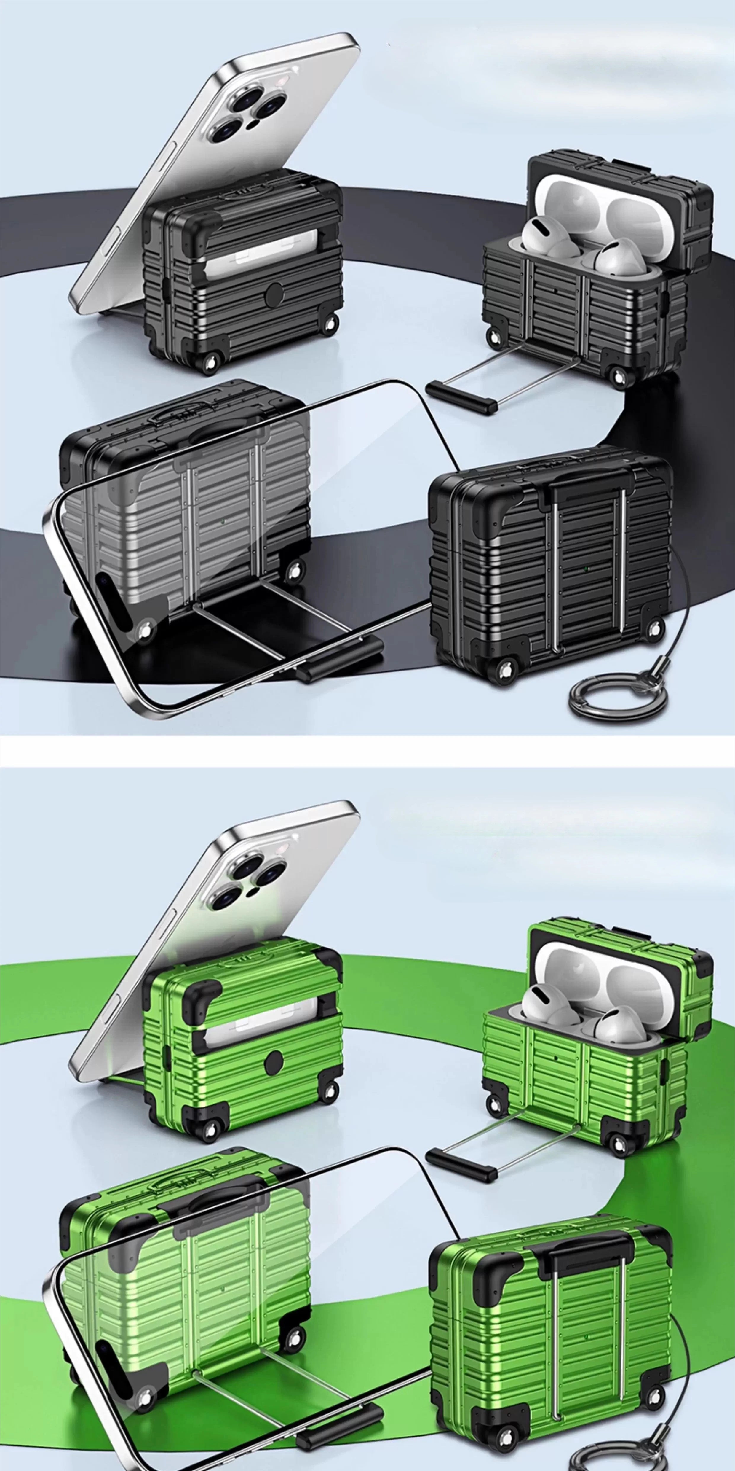 Individual Suitcase for Airpods 4 3 2 Pro Trendy Luggage Protective Case for Airpods1/2/pro2 Drop-proof Headphone Case ﻿  ﻿