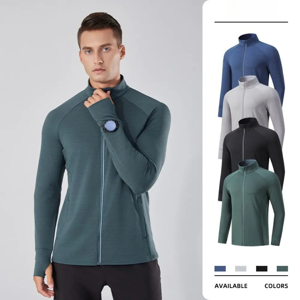 2025 Unisex Sports Jacket, Zip-Up Hooded Sweatshirt with Long Sleeves for Outdoor Training, Running and Casual Wear