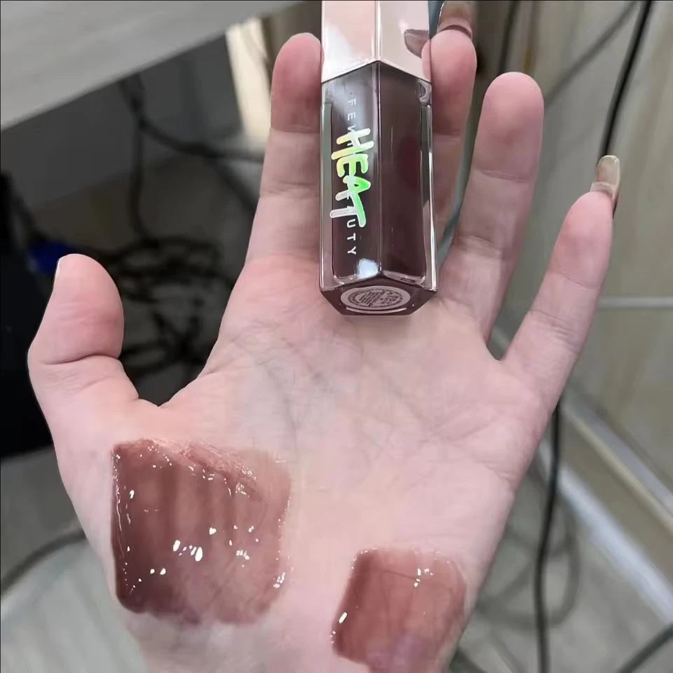 Fenty Beauty Lip Gloss Lipstick Water Gloss Highlight Mirror Lasting FUSSY HEAT RIRI Sparkling Charming Lady Lip Care Cosmetics