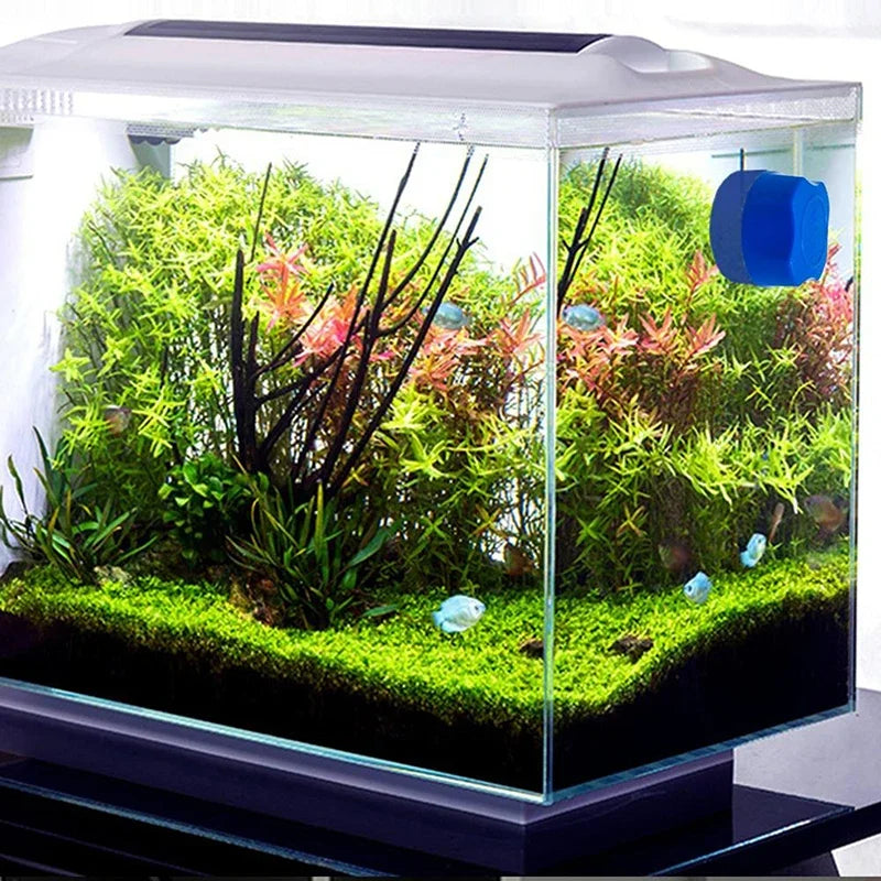 Aquarium Magnetic Cleaning Brush Fish Tank Floating Scraper Tool Removal Moss Algae Scrubber Double-Sided Glass Window Cleaner