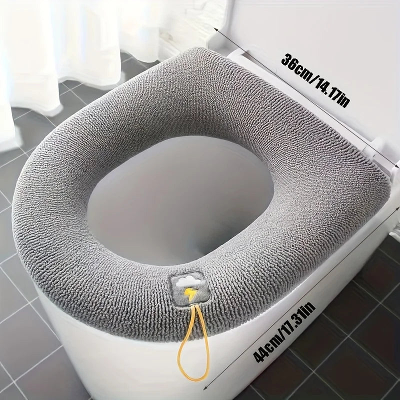 1PC Universal Toilet Seat Cover Pad Four Seasons Washable Toilet Ring Cover for Home And Hotel Use
