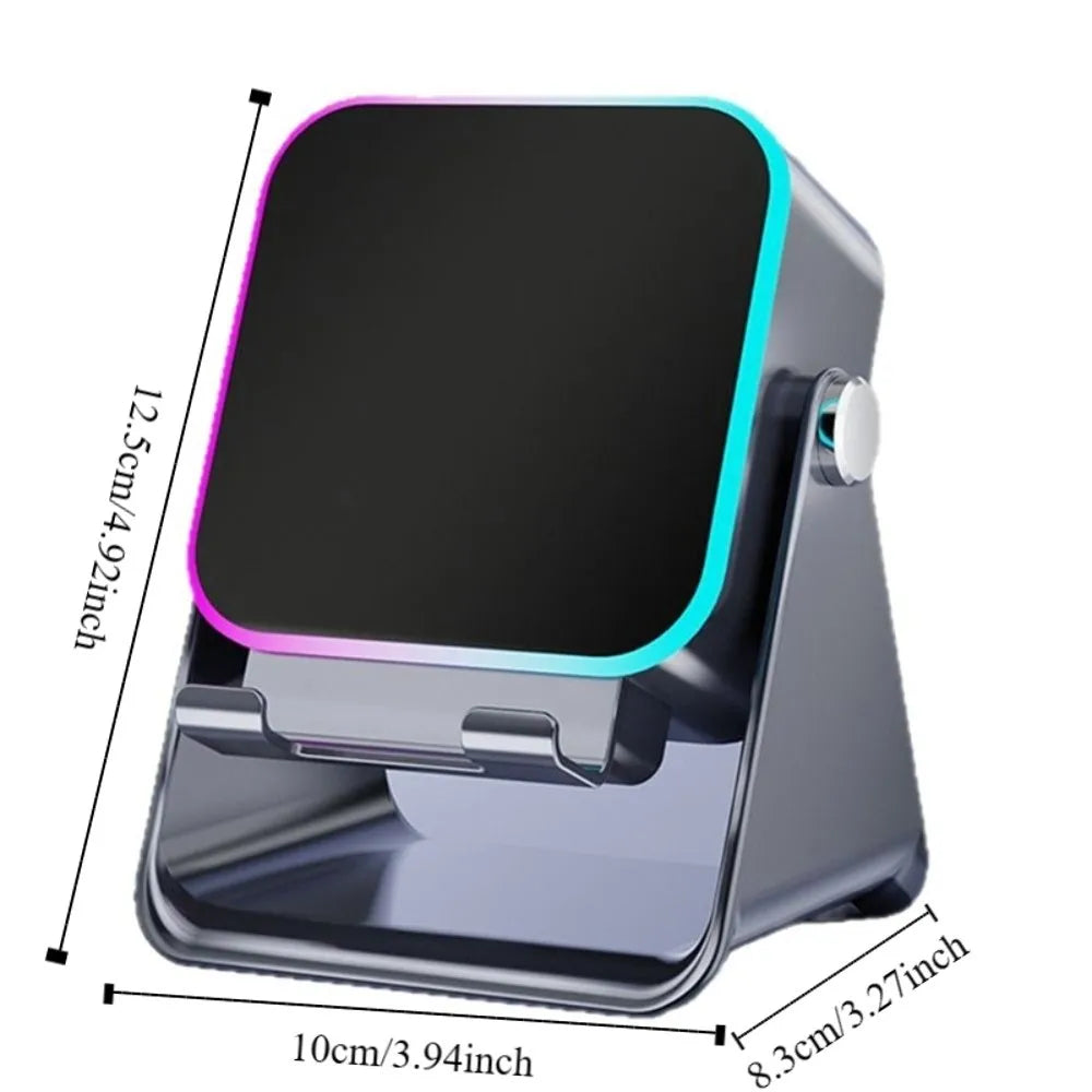 Auto-induction Wireless Induction Speaker Dual Mode RGB Ambient Light Bluetooth Speaker Enhance Sound Quality 360° Rotation