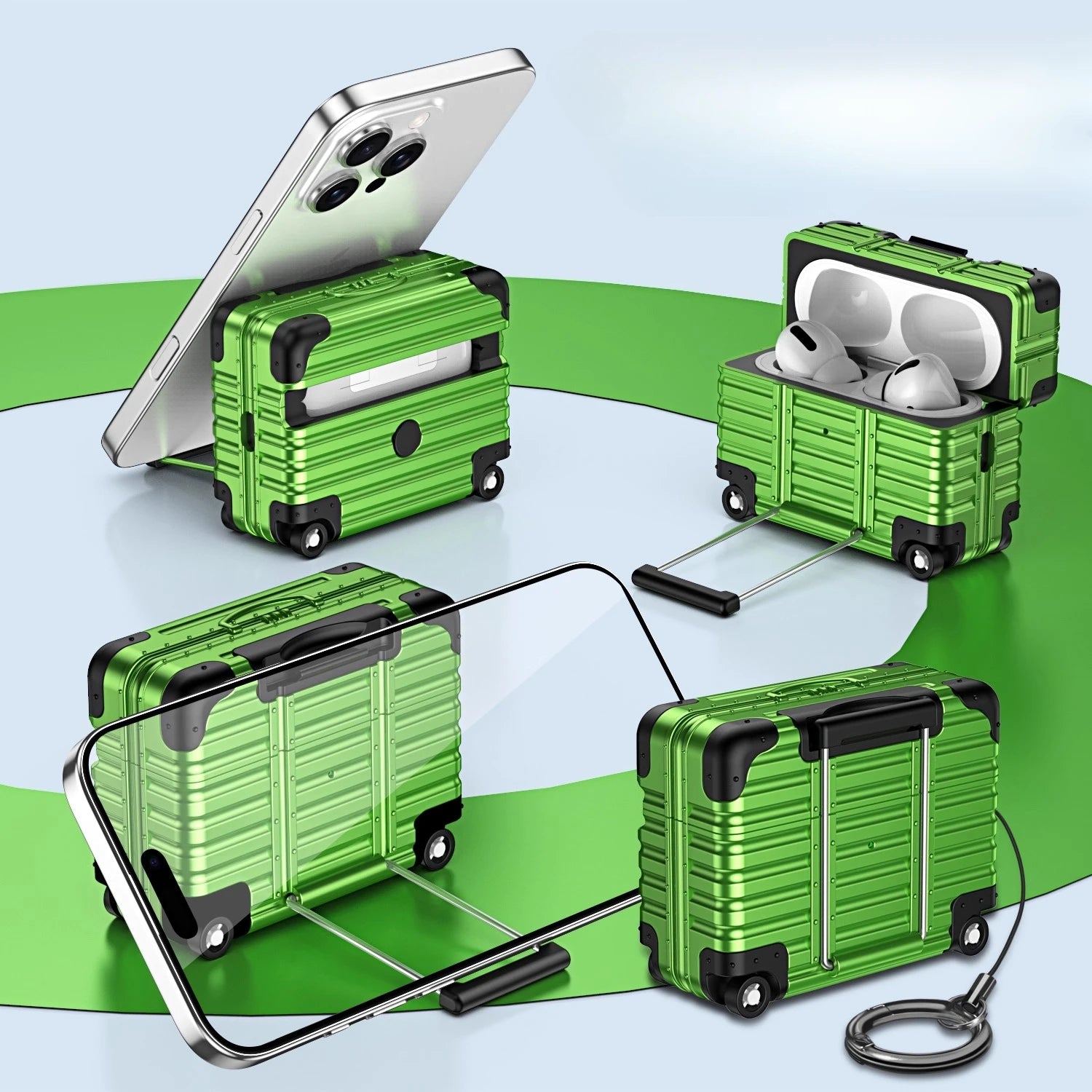 Individual Suitcase for Airpods 4 3 2 Pro Trendy Luggage Protective Case for Airpods1/2/pro2 Drop-proof Headphone Case ﻿  ﻿