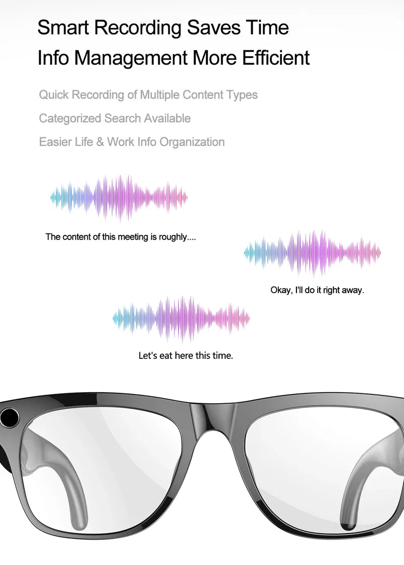 Xiaomi Smart AI Glasses HD 8K Photochromic Multifunction Bluetooth Calling Voice Assistant Music Player Translate Camera Glasses