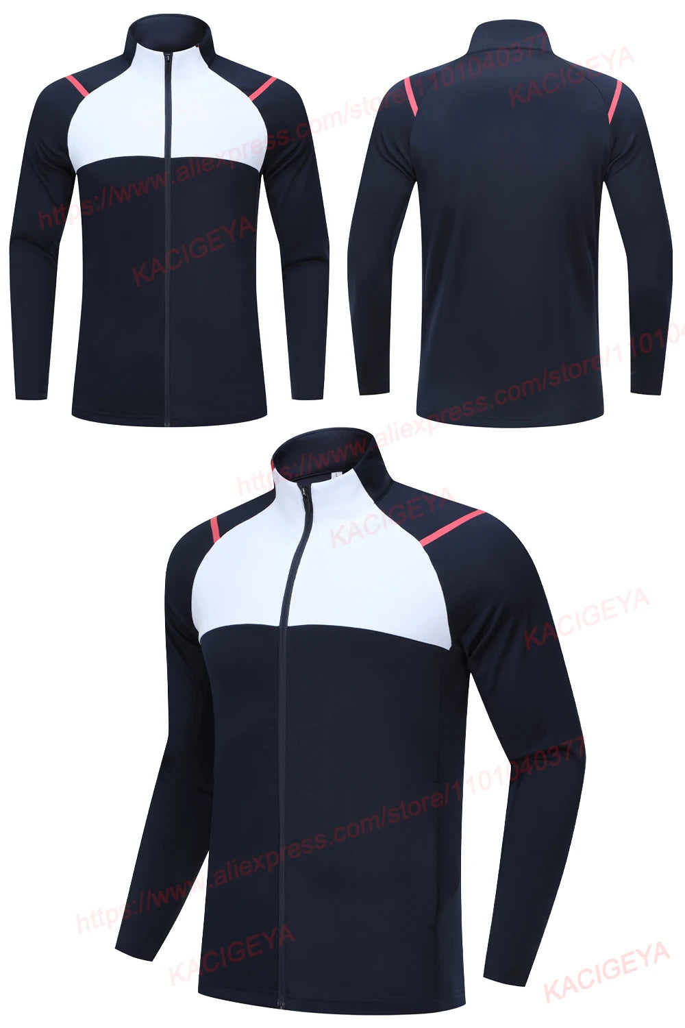 Men Sweatshirt Running Training Patchwork Zipper Pocket Outdoor Casual Fashion Coat Gym Jogging Breathable Quick Drying Jacket
