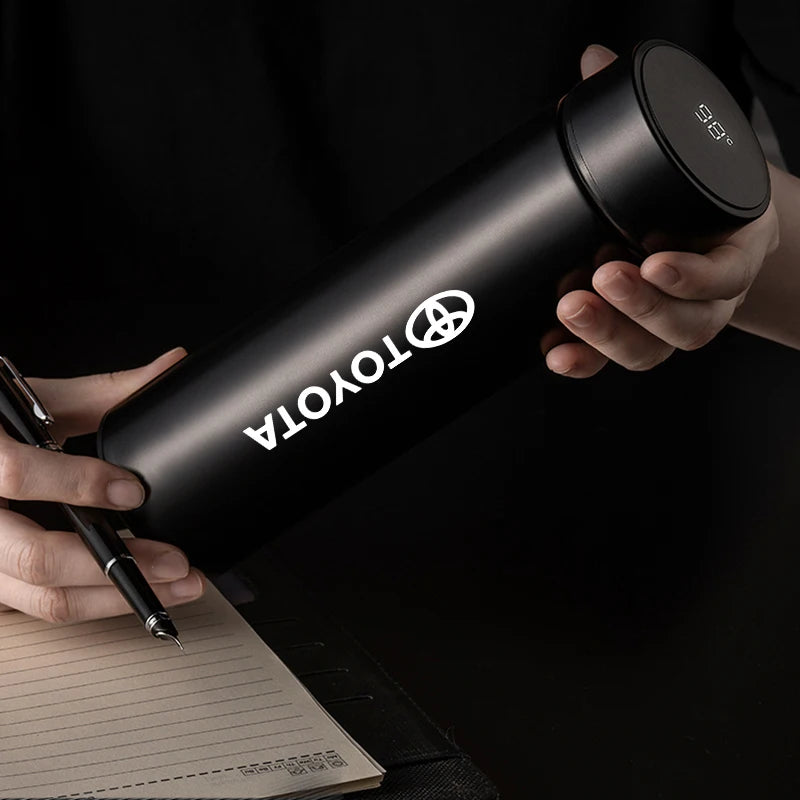 Car Insulated Cup 500ml Water Cup Coffee Tea Thermos For Toyota Crown Gazoo Racing Alphard TRD Corolla Yaris Chr Auris Camry