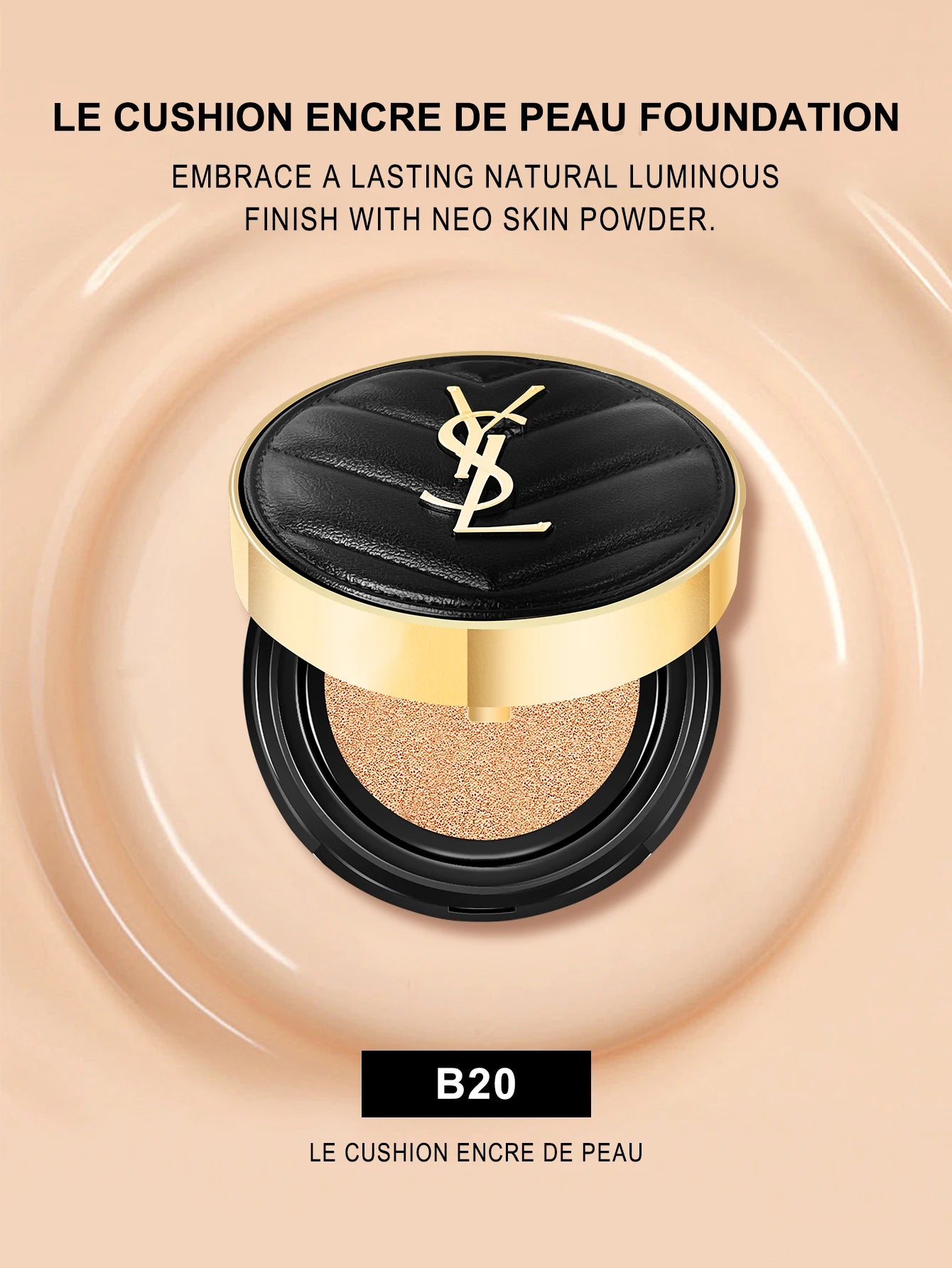 Yves Saint Laurent Le Cushion Encre De Peau-Luminous Matte Cushion Foundation SPF 33/ PA++  All Day Flawless Coverage Shine-Free