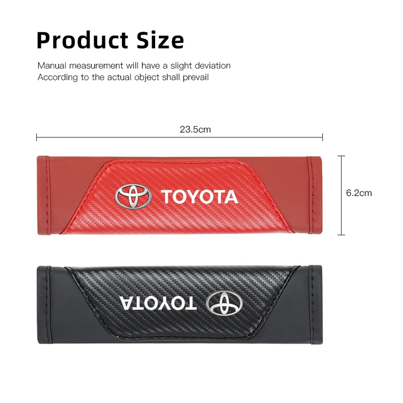 2Pcs Car Seat Belt Shoulder Protective Pad Auto Accessories For Toyota 86 Mirai Supra Prado Alphard Crown Vellfire Sequoia Venza