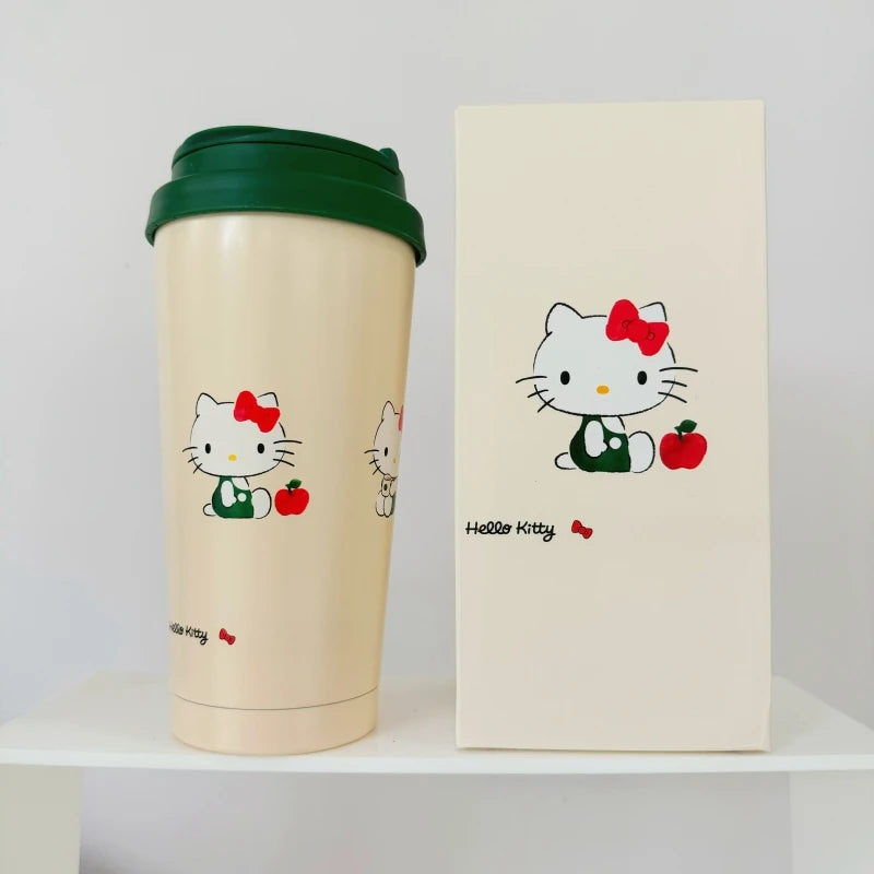 New Hot Limited Edition Sanrio Hello Kitty Co-Branded Cute Mug Straw Cups Stainless Steel Cup Collectibles Cups Halloween Gifts