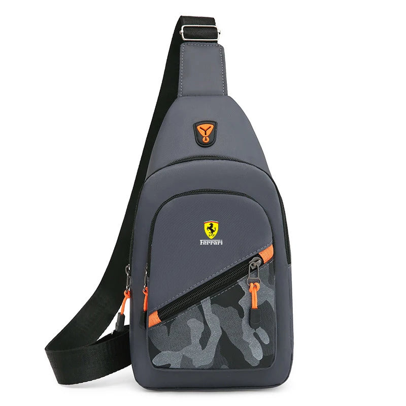 Casual Men Crossbody Shoulder Bag Chest Bag Outdoor Travel Sports For Ferrari Roma F80 296 GTB GTS SF90 Stradale Spider Spyde