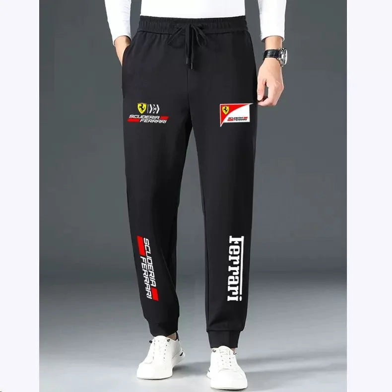 For Ferrari Horse SJ F1 Team Leg-binding Pants Sweatpants Men and Women's Casual Sports Outdoor Pants Fashionable Trendy Prints