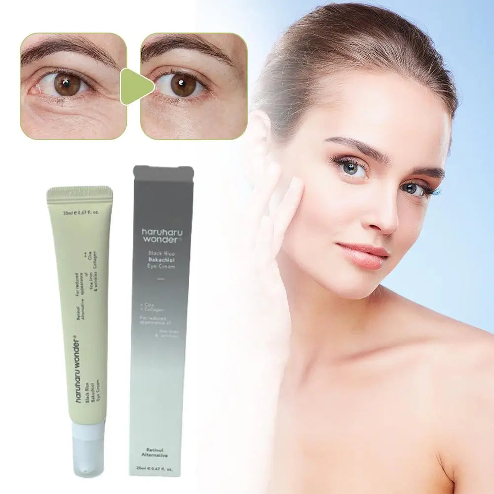 Haruharu Wonder Natural Black Rice Bakuchiol Eye Treatment Eye Cream Revitalizes & Firms Eye Area For Plump Hydrated Skin