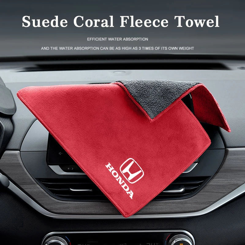 Microfiber Towel Car Cleaning Care Accessories For Honda Civic Fit Jazz Accord Pilot CRV Odyssey Passport City Shuttle HRV Vezel