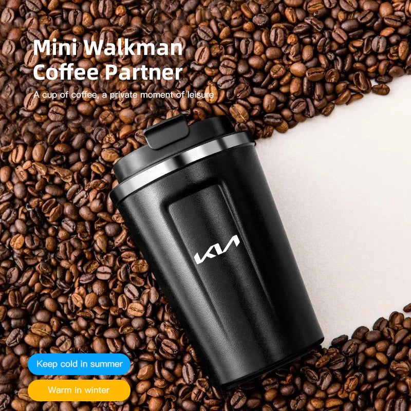 Vacuum Flask Travel Thermal Cup Stainless Steel Coffee Mug For Kia Stinger Sonet Ceed Stonic Optima K7 K5 K8 K3 Seltos Telluride