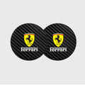 2PCS Car Coaster Water Cup Bottle Anti-slip Mat Leather Pad for Ferrari F430 488 458 F12 Roma 812 F8 599 612 FF F12 berlinetta