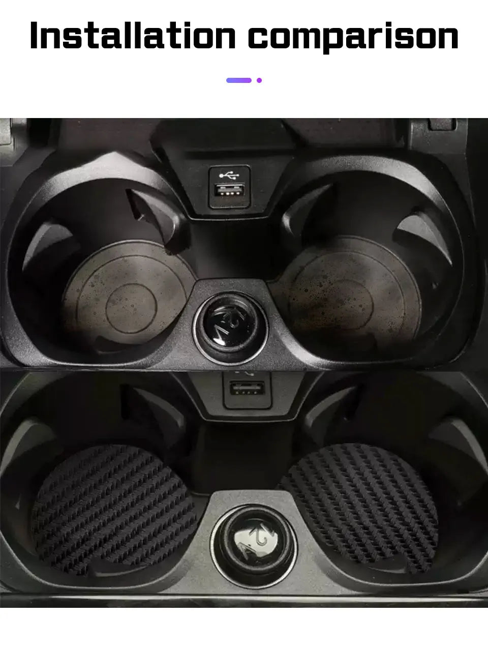 For Fiat 500 Punto 500x Bravo Stilo Ducato Abarth 500L 695 125 Car Coaster Water Cup Anti-slip Pad Water Cup Bottle Holder Mat