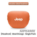 Car Suede Leather Headrest Seat Waist Cushion Pillow Jeep Patriot Commander Renegade Compass Grand Cherokee Wrangler Gladiator