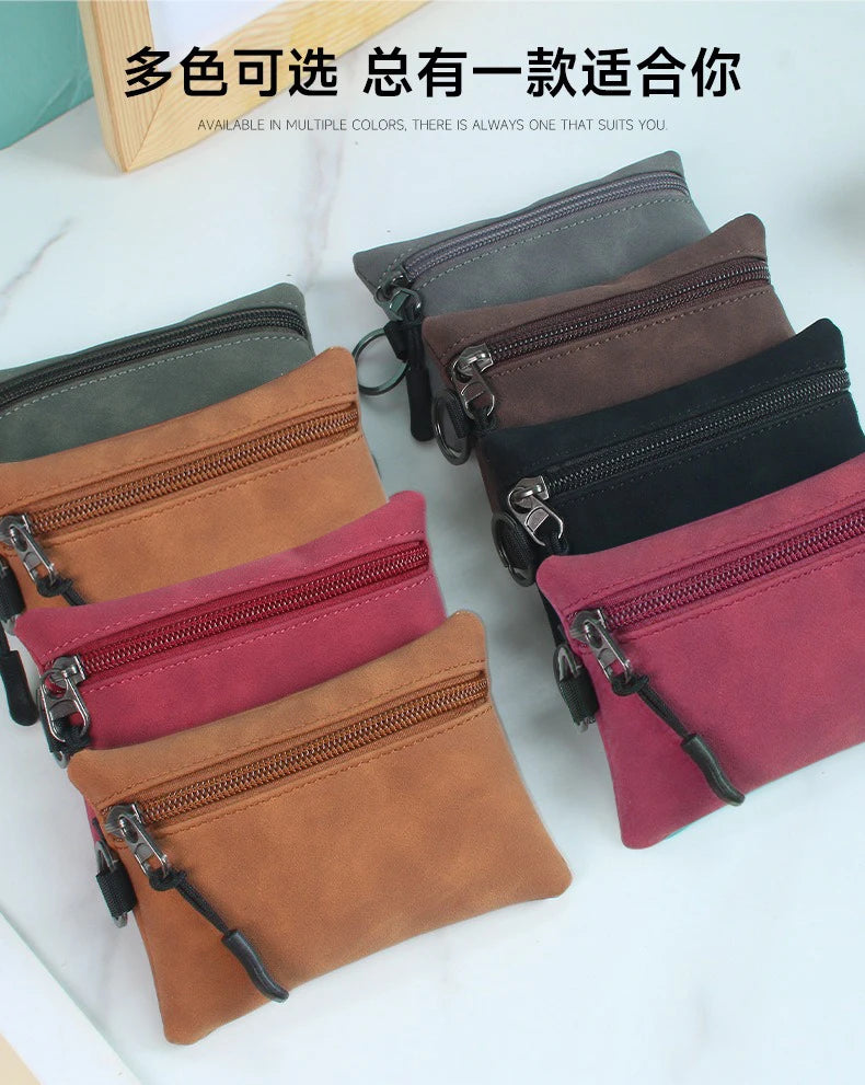 Portable Suede Car Key Bag Zipper Wallet Card Coins Pouchs For Ferrari GTO 288 812 Stradale Roma Spider SF90 F430 Enzo LaFerrari