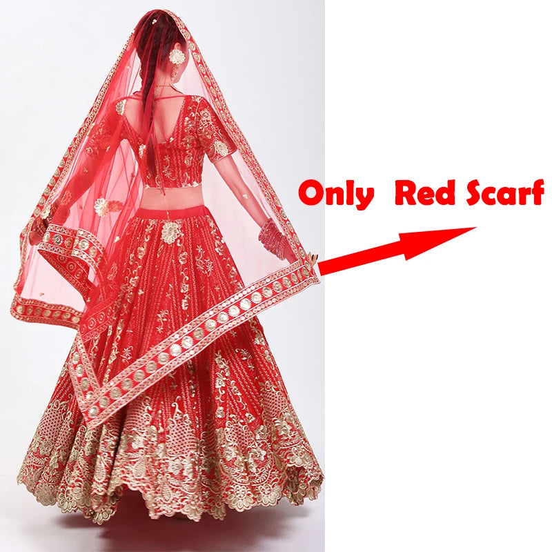 Indian Saree Scarf For Women Adult Female Belly Dance Stage Performance Elegant Accessories Multicolor Embroidered Scarf DQL6631
