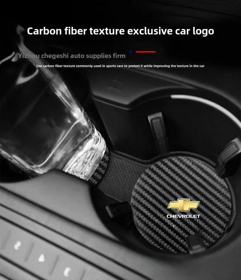 Car Cup Holder Coaster Anti-Slip Car Water Cup Pad For Chevrolet Cruze Impala Malibu Silverado Cobalt Impala Onix pioneer Tahoe