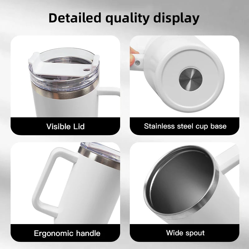 1200ML Large Capacity Stainless Steel Car Insulated Mug For Lincoln Navigator Continental Nautilus Aviator MKZ MKX MKC MKT MKS