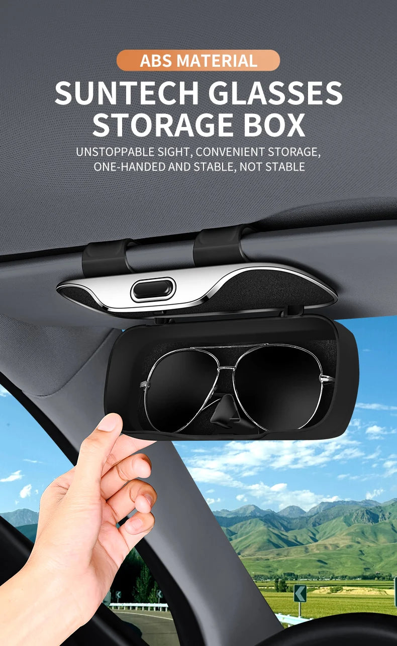 Car Eyewear Case Box Sunglasses Holder Sun Visor Storage Protective Frame Box Glasses Clip Portable For Toyota Camry