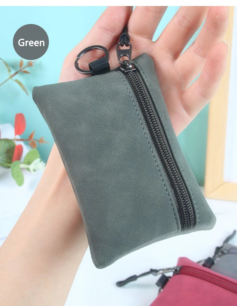 Portable Suede Car Key Bag Zipper Wallet Card Coins Pouchs For Ferrari GTO 288 812 Stradale Roma Spider SF90 F430 Enzo LaFerrari