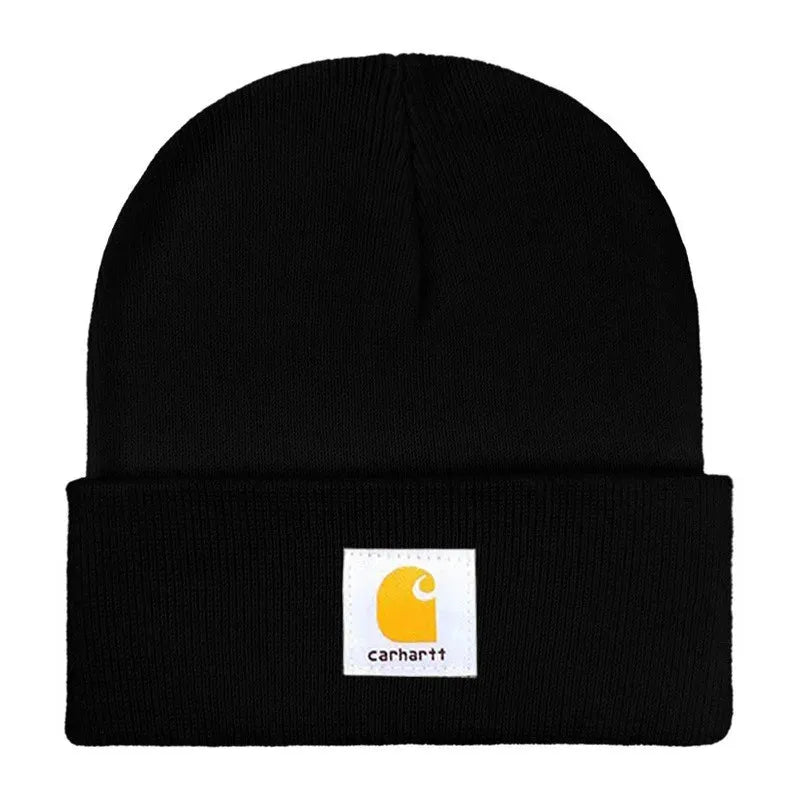 Unisex Knitting Wool Beanie Skullies For Men Women Color Elastic  Hat Fashion Label Outdoor Ear Warmer Pullover Cap