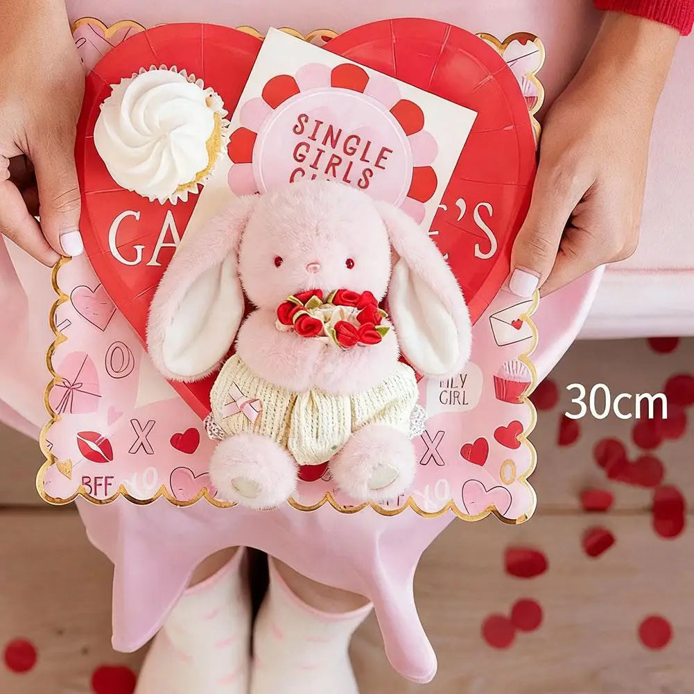 Romantic Teddy Bear Hugging Roses Bouquet New Style Rose Bear Plush Toy Plush Doll Valentine's Day Romantic Gift For Girls