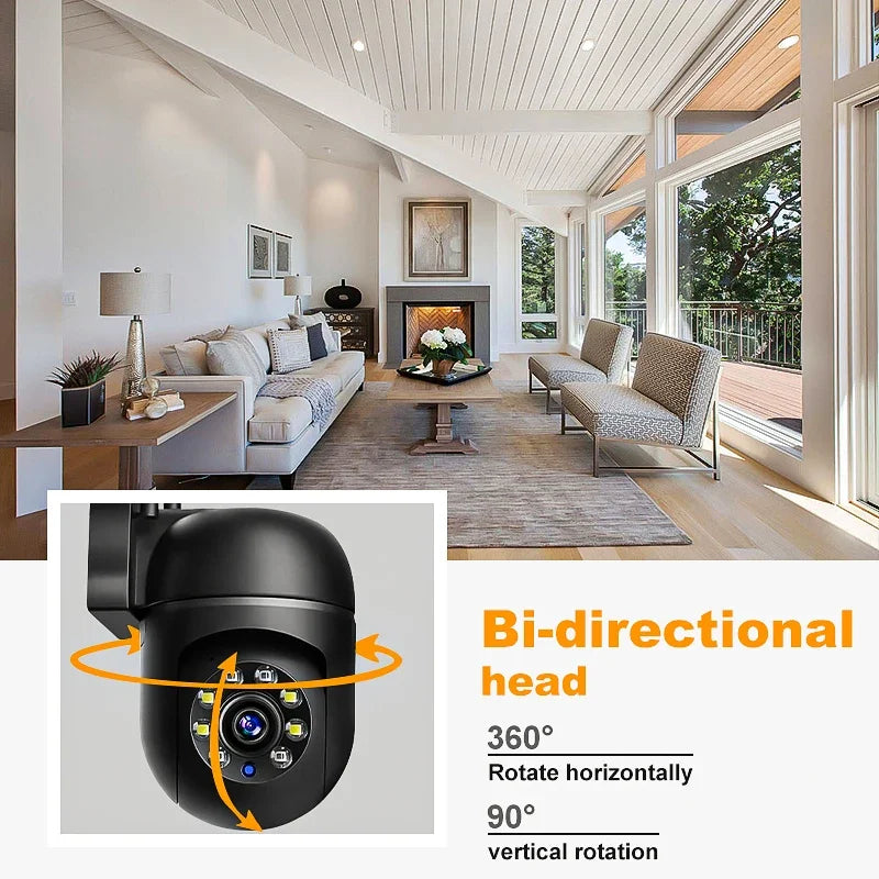 8MP 4K IP Outdoor WiFi Camera Surveillance Security CCTV PTZ Camera HD Two-Way Voice Wireless 1080P AI Tracking Onvif iCsee