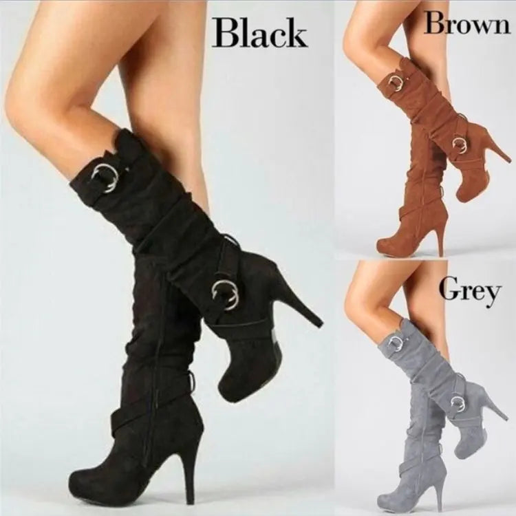 Sexy Knee High Women Boots Thin High Heel