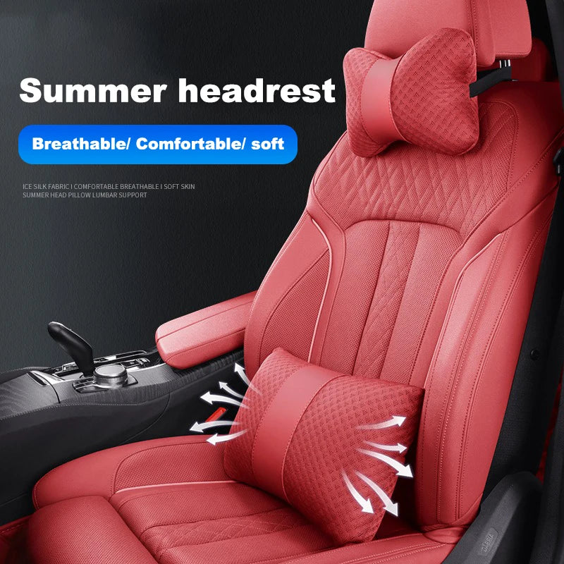 1pcs Car Headrest/Lumbar Support Neck Pillow Waist Cushion For Honda Civic Accord Vezel Fit CRV HRV Crz Hrv Polit Jazz Jade
