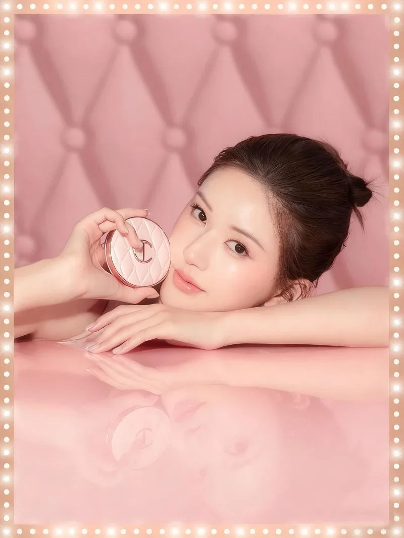 Charlotte Tilbury Shimmer Makeup Air Cushion Lightweight Moisture Oil Control Two Color Heart Shape Powder Blusher Unique Design