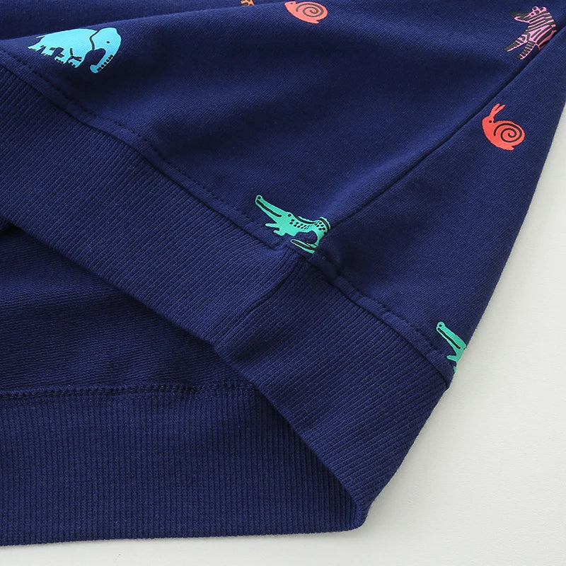 Children's Clothing Toddler Baby Boys Kids Clothes 2025 Autumn Spring Cartoon Animals Sweatshirts Tops Cotton