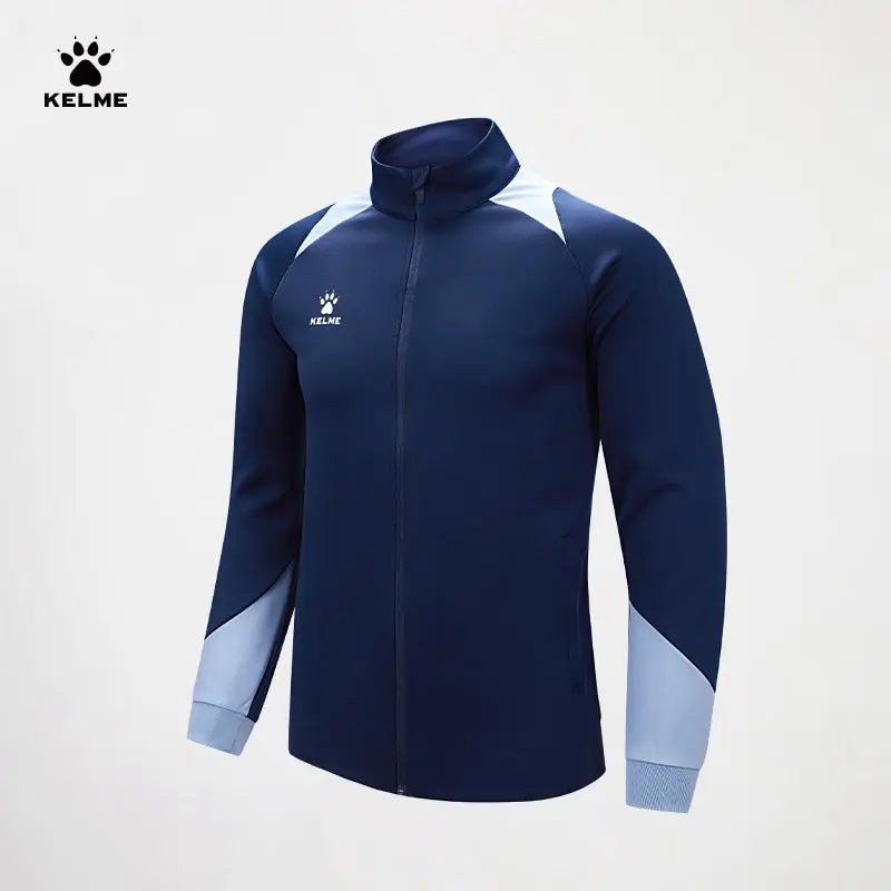 KELME Men's Running Jacket Football Sport Training Coat Windproof Fitness Jogging Sportwear Warm Lamb Woll Jackets 8361WT1064