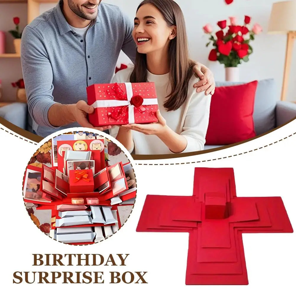 Creative 5-Layer Explosion Gift Box Ceremonial Various Gifts By Yourself Mysterious For Birthday Wedding Self-made Gift Box