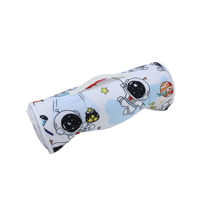 Toddler Nap Mat for Daycare Preschool: Kids Sleeping Bag with Pillow and Blanket Kindergarten Prek Naptime Slumber Bag Roll Up
