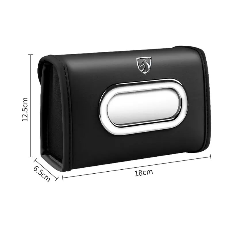 for Baojun 510 730 360 560 RS-5 530 630 Wuling Hongguang S Leather Car Tissue Bag Seat Back Hanger Kleenex Case Visor Napkin Box