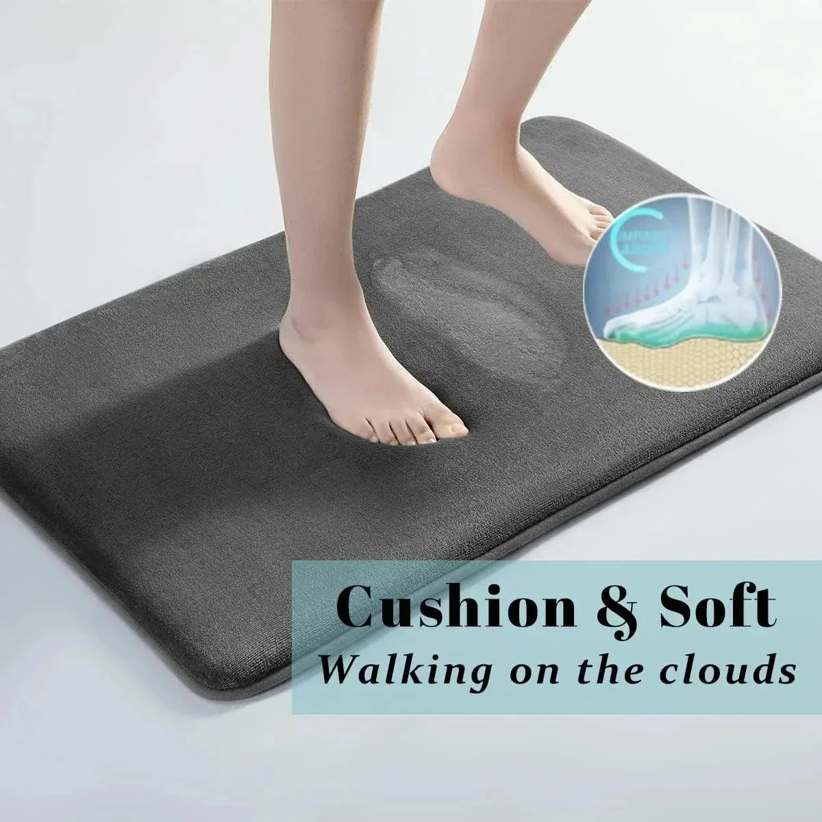 Absorbent Quick Drying Floor Mat Non Slip Bath Mat Anti Slip Coral Velvet Bathroom Floor Mat Door Mat Home Decoration Door Mat