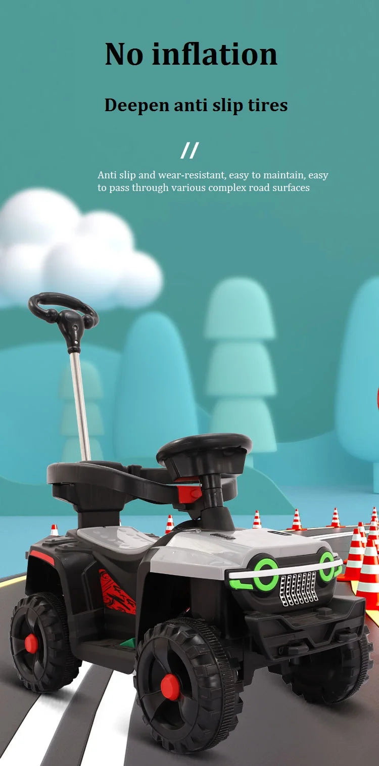 Remote Control 1-6-Year-Old Children's Electric Four-Wheel Motorcycle Off-Road Vehicle Can Accommodate Passengers