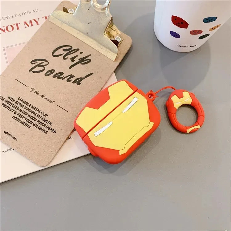 Venom For Airpods Pro 3 pro 2 Case Spider-Man Iron Man Captain America Protective Earphone Silicone Cover For Airpods 1 2 3 4