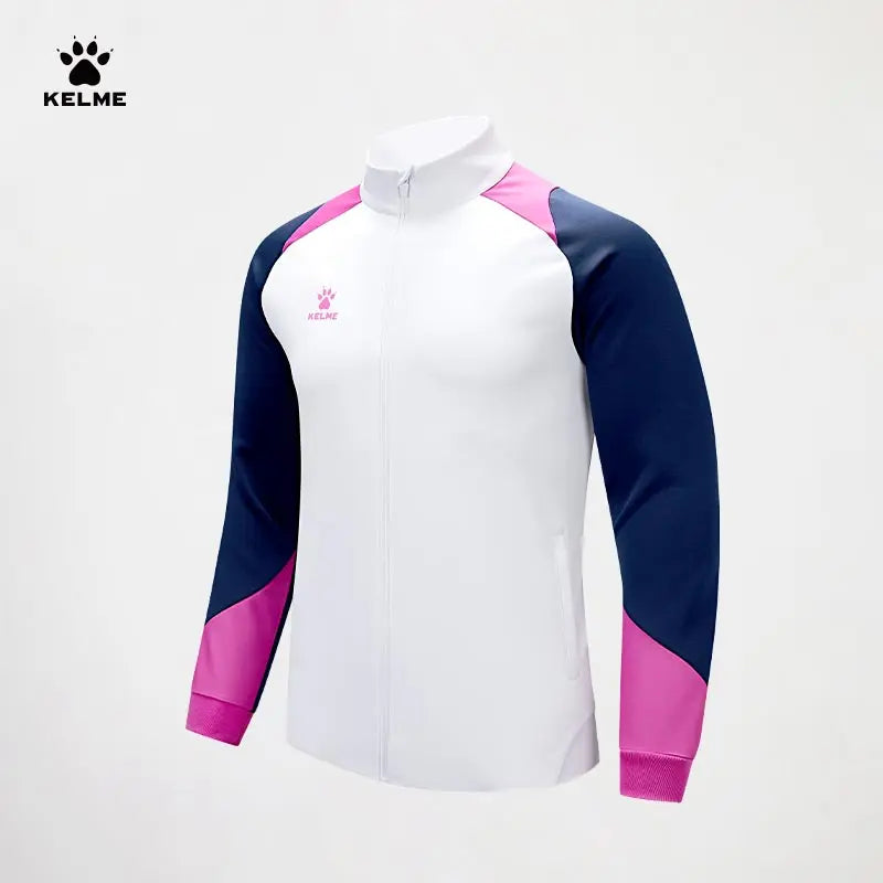 KELME Men's Running Jacket Football Sport Training Coat Windproof Fitness Jogging Sportwear Warm Lamb Woll Jackets 8361WT1064