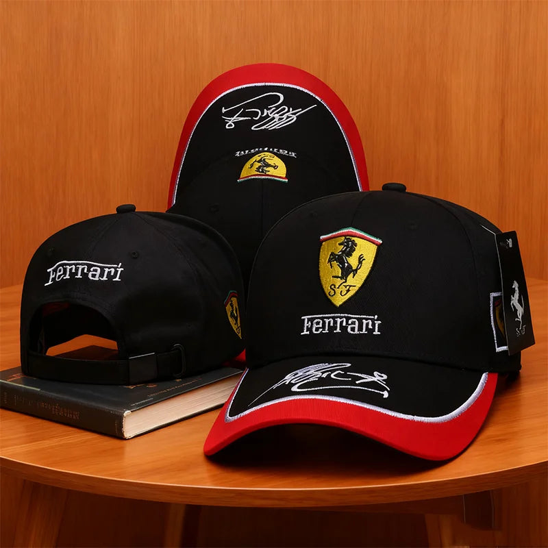 Embroiderie Emblems Baseball Cap Men Women Hat Sun Outdoor Summer Sports Hats Adjustable For Ferrari 458 488 599 612 FF F12 Roma